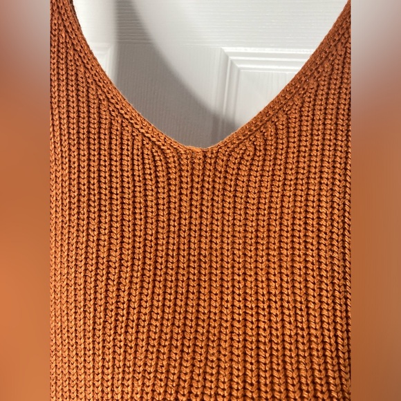 Intermix Knit Tank Top Rust Sz S - Picture 6 of 6
